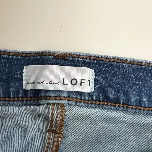 Women's Loft ‘THE SKINNY’ Blue Denim Jeans size 26 size 2 - Picture 6 of 8